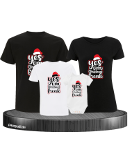 I'm a Christmas Freak 4er Familienset T-Shirts mit  Babybody