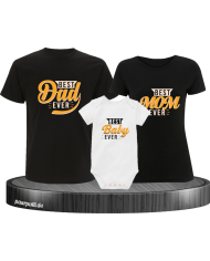 Best Family Ever 3er Familienset T-Shirts mit  Babybody
