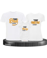 Best Family Ever 3er Familienset T-Shirts mit  Babybody