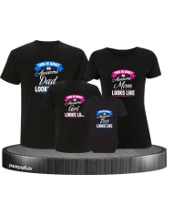 This is what an awesome Family looks like 4er Familienset T-Shirts mit  Babybody