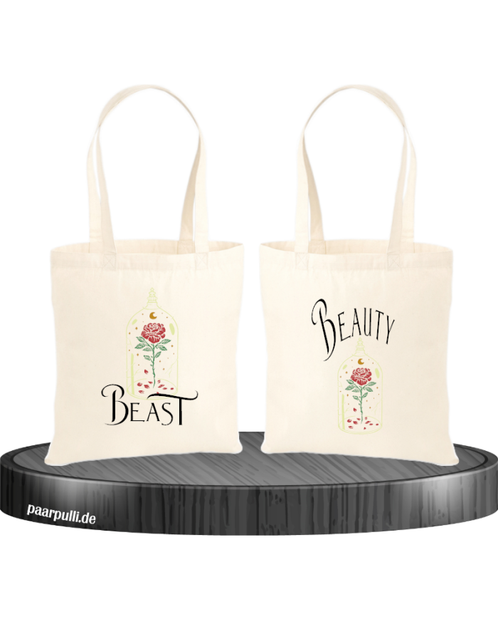 Beauty and Beast Jutebeutel Set