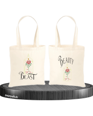 Beauty and Beast Jutebeutel Set