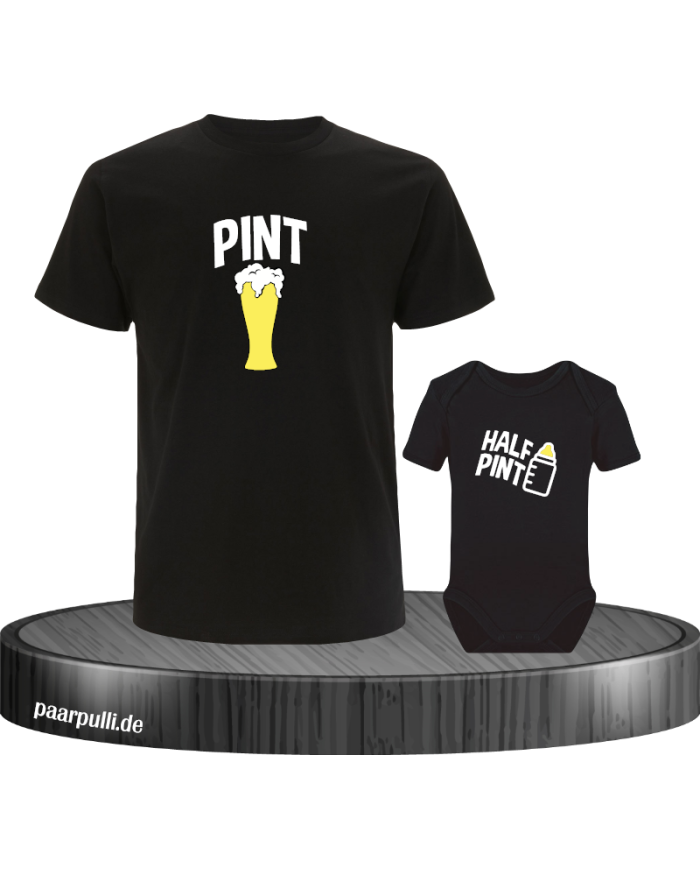 Pint und Half Pint T-Shirt für Vater und Baby