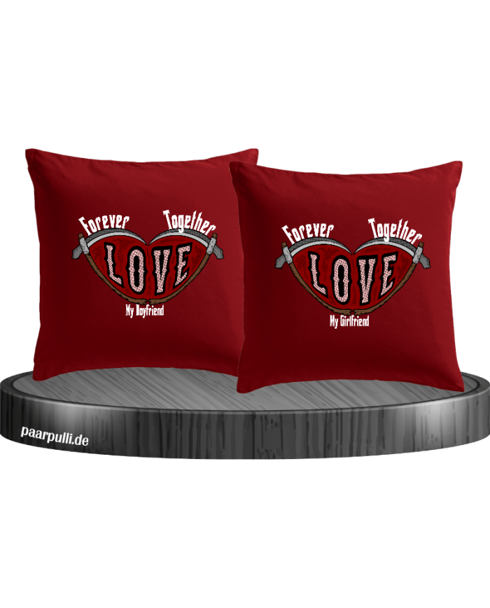 Together Forever I Love my Boy/Girlfriend Kissenbezüge Set