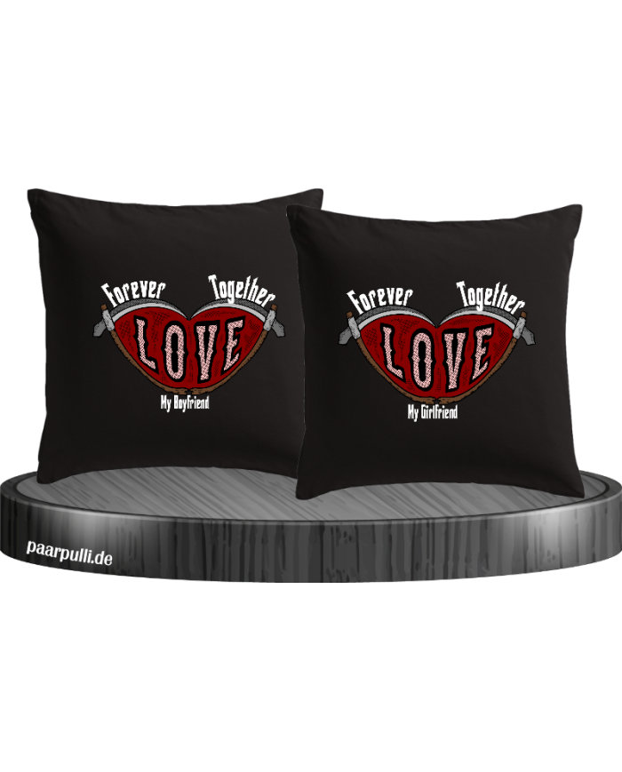 Together Forever I Love my Boy/Girlfriend Kissenbezüge Set