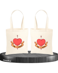 I Love my Boy/Girlfriend Jutebeutel Set