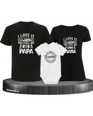 I Love it when you call me 3er Familienset T-Shirts mit  Babybody