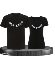 Her King His Queen gebogen T-Shirt