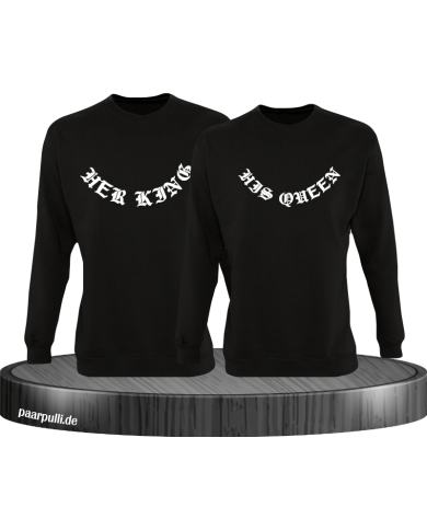 Her King His Queen gebogen Sweatshirt Her King His Queen gebogen Sweatshirt