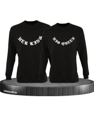 Her King His Queen gebogen Sweatshirt