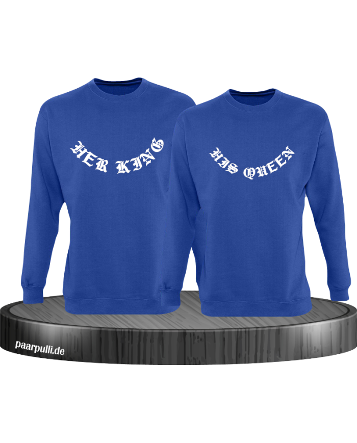 Her King His Queen gebogen Sweatshirt
