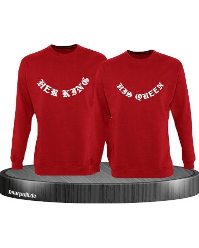 Her King His Queen gebogen Sweatshirt Her King His Queen gebogen Sweatshirt