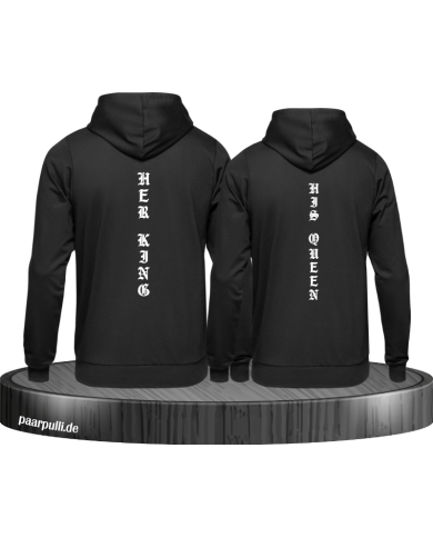 Her King His Queen vertikal Hoodie Her King His Queen vertikal Hoodie