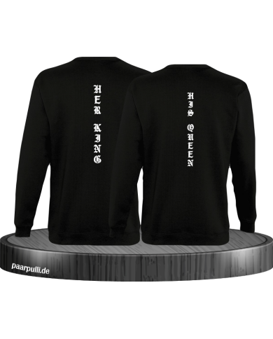 Her King His Queen vertikal Sweatshirt Her King His Queen vertikal Sweatshirt