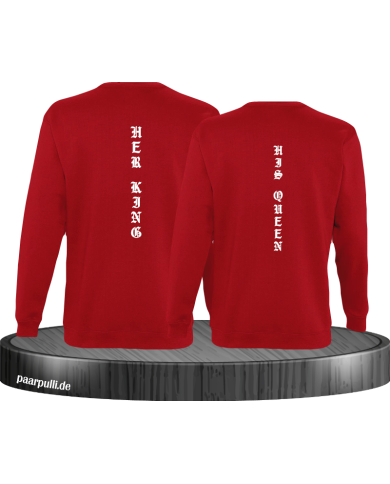 Her King His Queen vertikal Sweatshirt Her King His Queen vertikal Sweatshirt