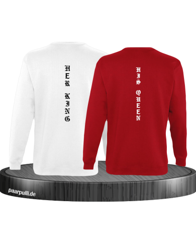 Her King His Queen vertikal Sweatshirt Her King His Queen vertikal Sweatshirt