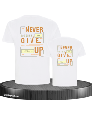 Never gonna give you up T-Shirts für Vater und Sohn