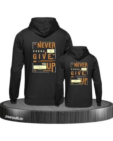 Never gonna give you up Hoodies Vater und Sohn Never gonna give you up Hoodies Vater und Sohn