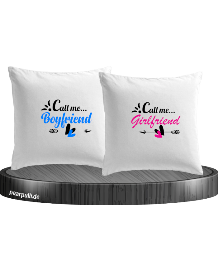 Call me Boyfriend/Girlfriend Kissenbezüge Set