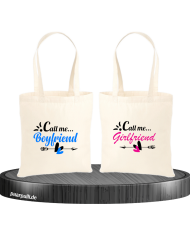 Call me Boyfriend/Girlfriend Jutebeutel Set
