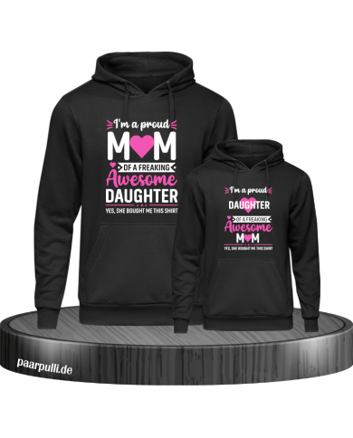 Proud Mom and Daughter Mutter und Kind Hoodies Proud Mom and Daughter Mutter und Kind Hoodies