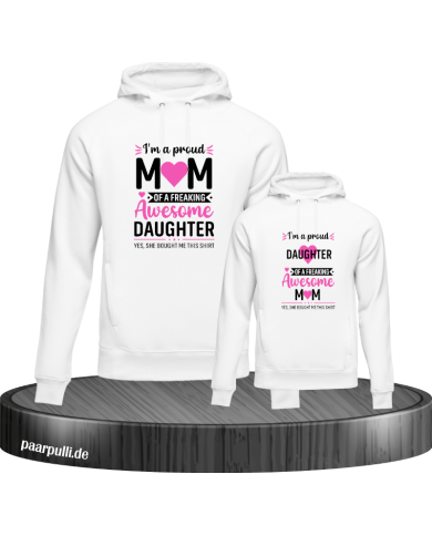Proud Mom and Daughter Mutter und Kind Hoodies Proud Mom and Daughter Mutter und Kind Hoodies
