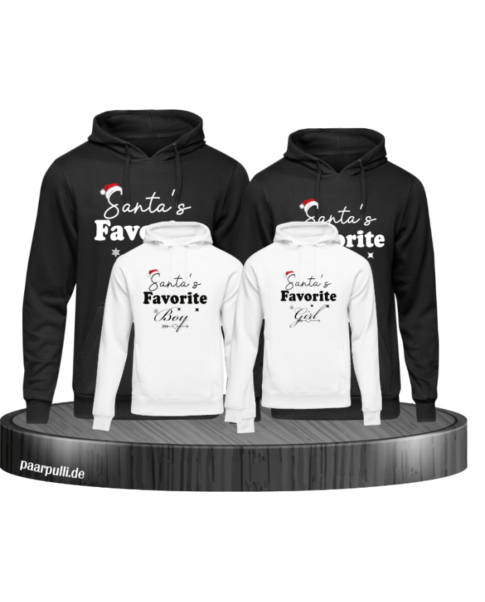 Santas Favorite Familienlook Hoodie