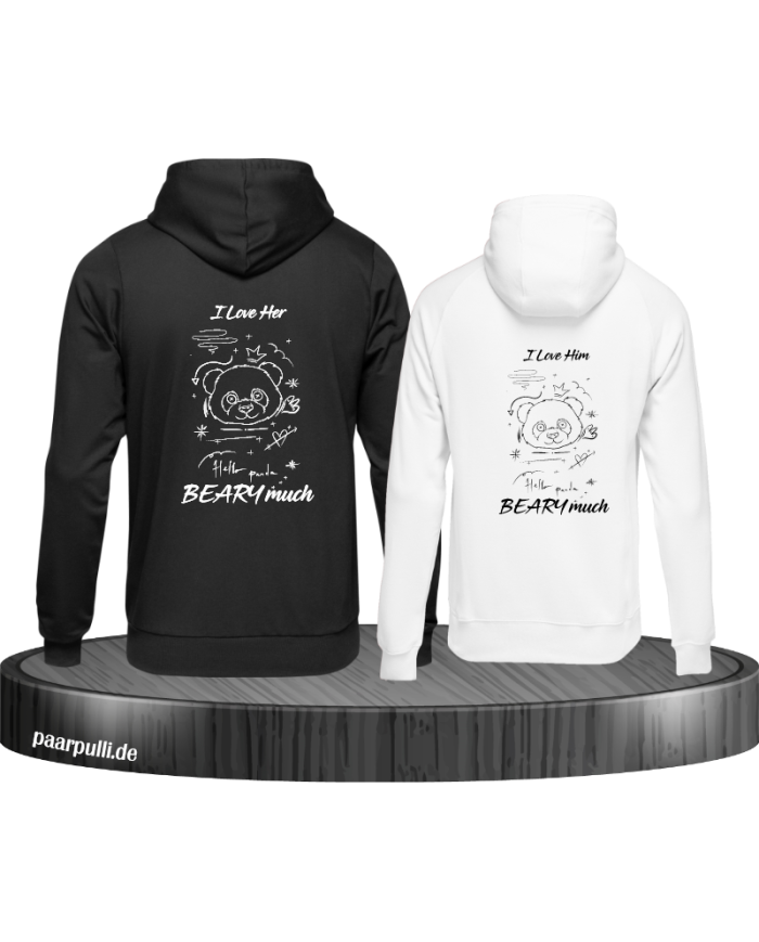 I Love Her/Him Beary much Hoodie