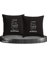 I Love Her/Him Beary much Kissenbezüge Set