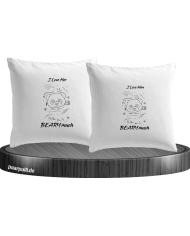 I Love Her/Him Beary much Kissenbezüge Set