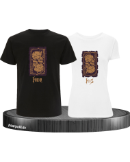 Her Demon His Angel T-Shirt schwarz weiß