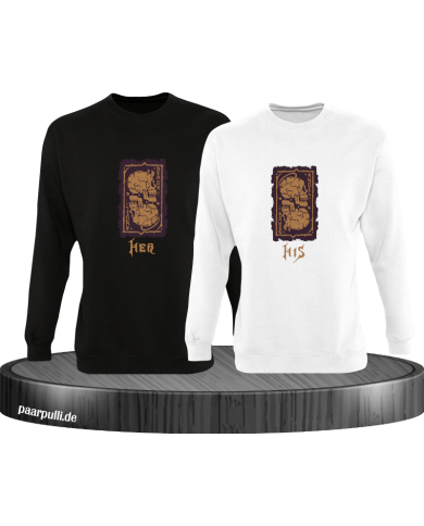 Her Demon His Angel Sweatshirt schwarz weiß Her Demon His Angel Sweatshirt schwarz weiß