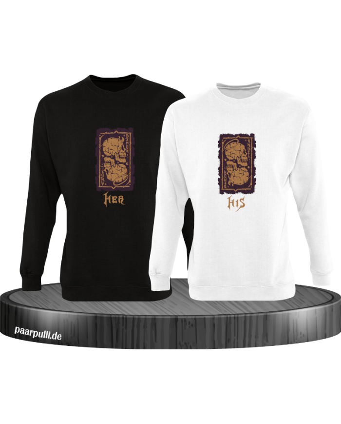 Her Demon His Angel Sweatshirt schwarz weiß