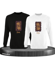 Her Demon His Angel Sweatshirt schwarz weiß