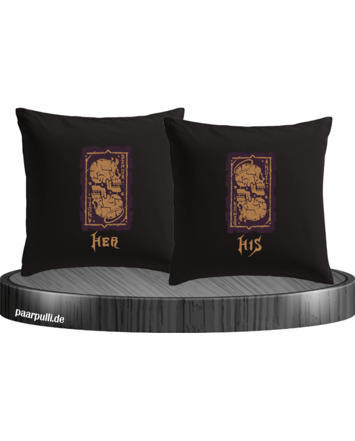 Her Demon His Angel Kissenbezüge Set