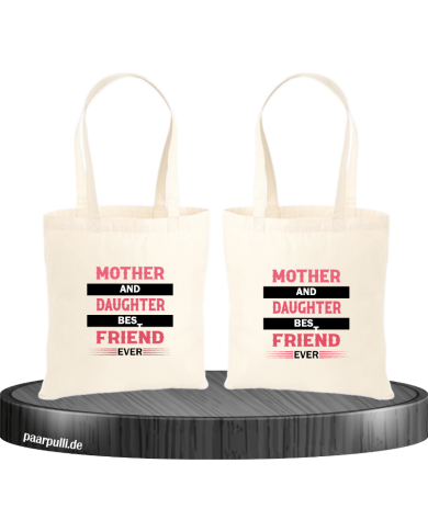 Mother and Daughter Best Friends Ever  Jutebeutel