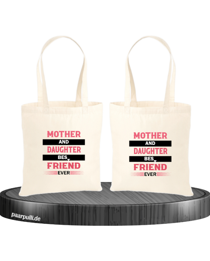 Mother and Daughter Best Friends Ever  Jutebeutel