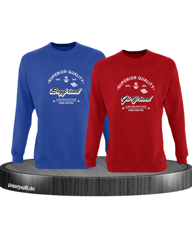 Superior Quality Boyfriend/Girlfriend  Sweatshirt Superior Quality Boyfriend/Girlfriend  Sweatshirt