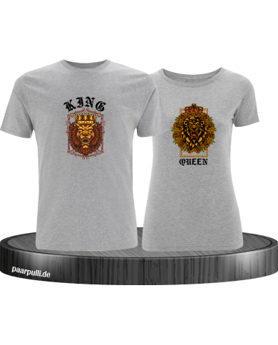 Lion King and Queen mit Wappen T-Shirt Lion King and Queen mit Wappen T-Shirt