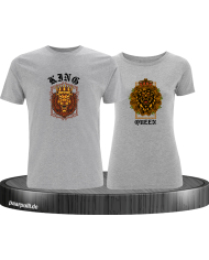 Lion King and Queen mit Wappen T-Shirt
