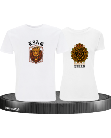 Lion King and Queen mit Wappen T-Shirt Lion King and Queen mit Wappen T-Shirt