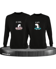 Lion King and Queen mit Wappen Sweatshirt