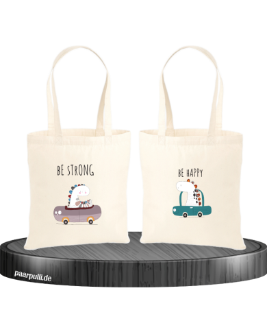 Be Strong Be Happy Jutebeutel