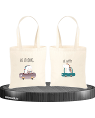 Be Strong Be Happy Jutebeutel Set