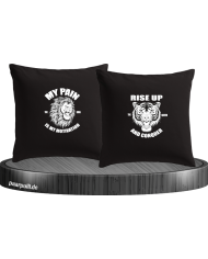 My Pain and Rise Up King und Queen Kissenbezüge