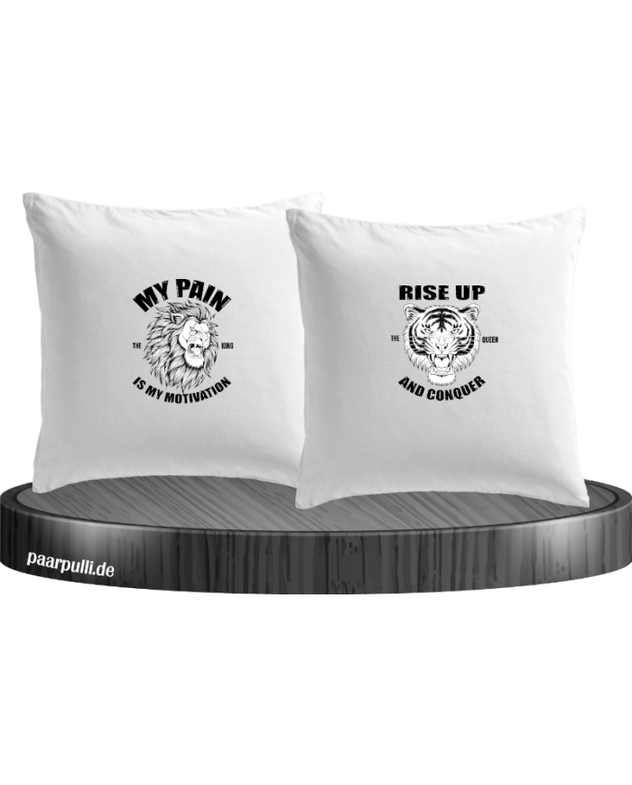 My Pain and Rise Up King und Queen Kissenbezüge