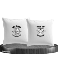 My Pain and Rise Up King und Queen Kissenbezüge