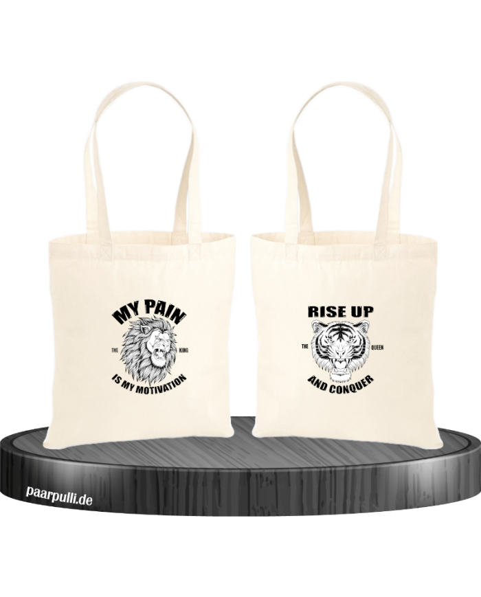 My Pain and Rise Up King und Queen  Jutebeutel