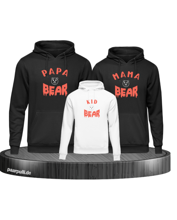 Bear Family Familienlook Hoodies
