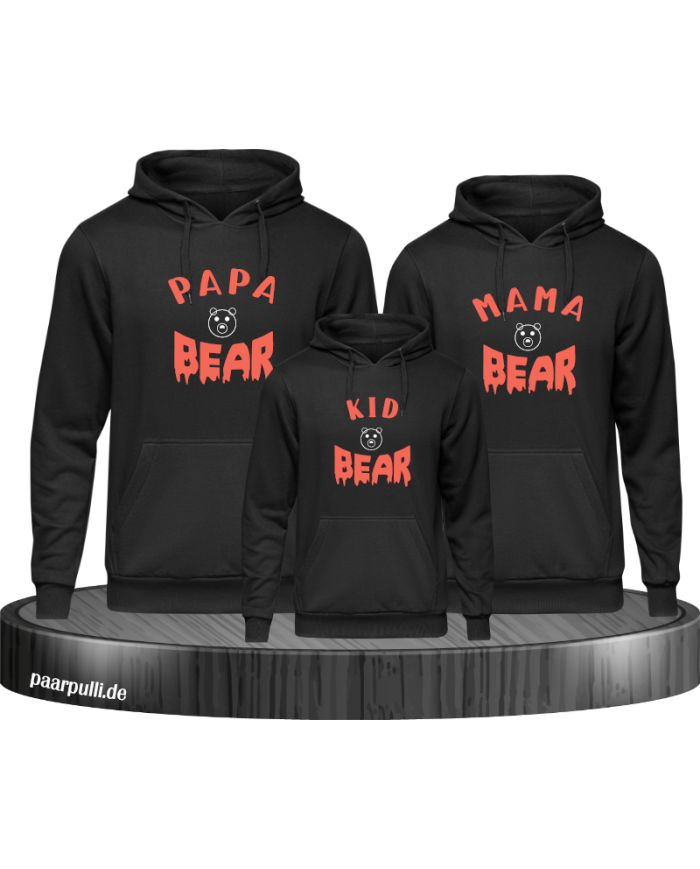 Bear Family Familienlook Hoodies